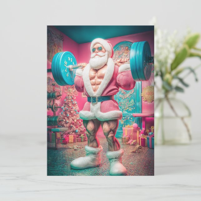 God Jul | Tomten Lyfter Mer Än Presenter Julkort (Stående Fram)