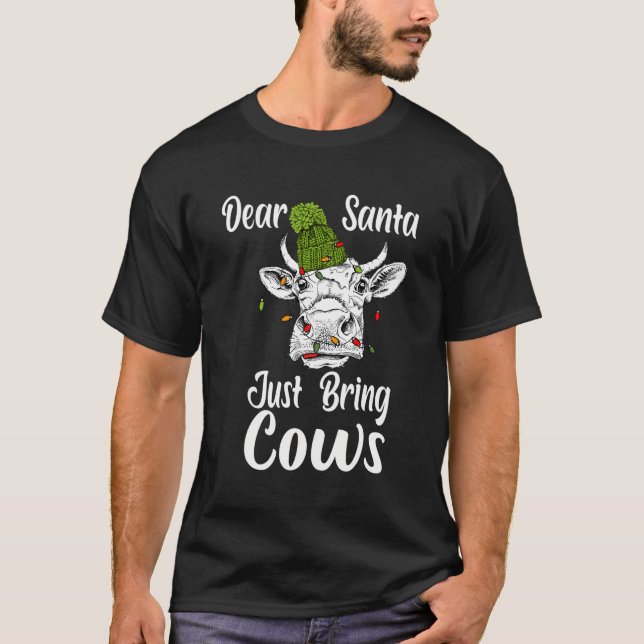 God jul, tomten tar bara med sig kakor från Heifer T Shirt (Framsida)