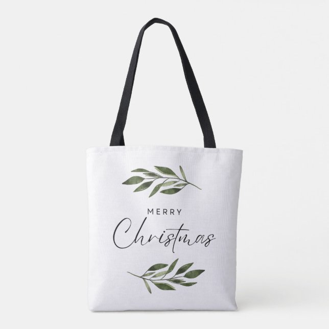 God jul Tote Bag Tygkasse (Baksida)