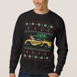 God jul Toyota Supra A90! Best Car Guy Gift Lång Ärmad Tröja