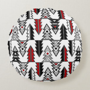 God jul träd abstraktens moderna geometri o rund kudde