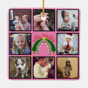God jul Träd Anpassningsbar Photo Collage Julgransprydnad Keramik