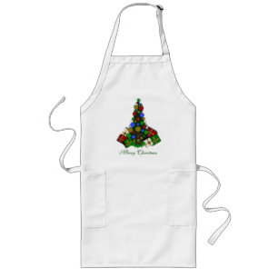 God jul Träd Apron Långt Förkläde