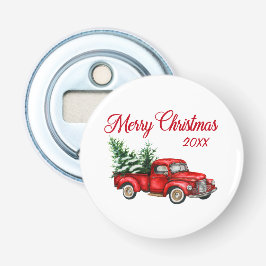 God jul Träd-året Vintage Röda Lastbil Flasköppnare