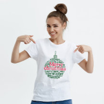 God jul Träd Boll typografi Röd Grönt