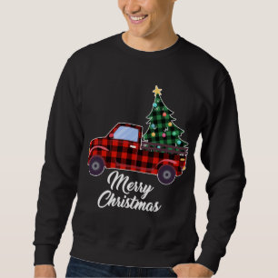God jul Träd Buffalo Pput Red Lastbil Lång Ärmad Tröja