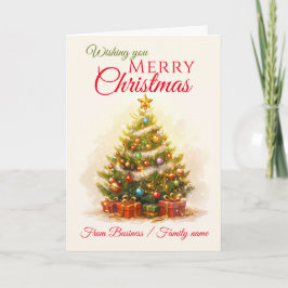God jul Träd Business Family Namn Helgkort