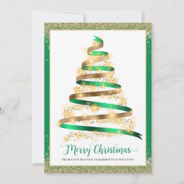 God jul Träd Corporate Business Logotyp Card