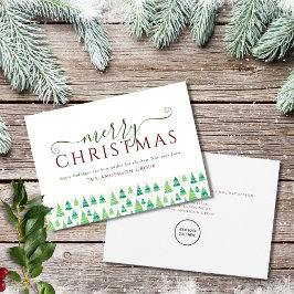 God jul Träd Corporate Business Logotyp Julkort