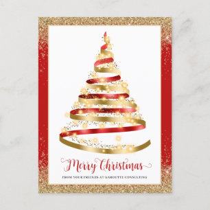 God jul Träd Corporate Logotyp Helg Vykort