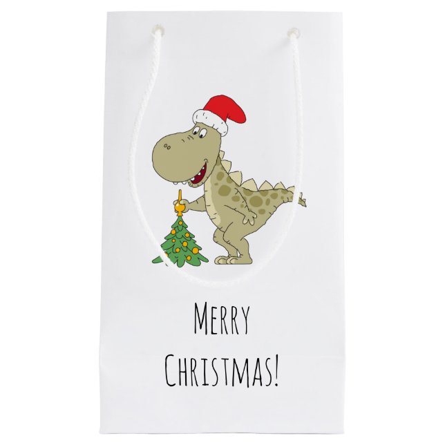 God jul Träd Cute Dinosaur Santa Hat (Framsidan)