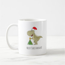 God jul Träd Cute Dinosaur Santa Hat