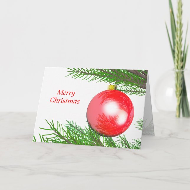 God jul Träd Dekoration Helgkort (Framsida)