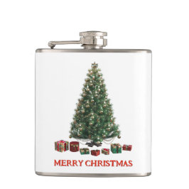 God jul. Träd (design 1) med presenter Fickplunta