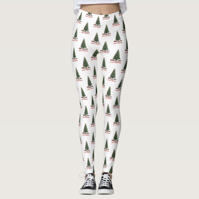 God jul. Träd (design 1) med presenter Leggings (Framsida)