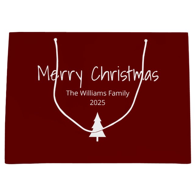 God jul Träd enkel typografi Helgdag (Framsidan)