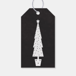 God jul Träd Faux Chalkboard Struktur Presentetikett