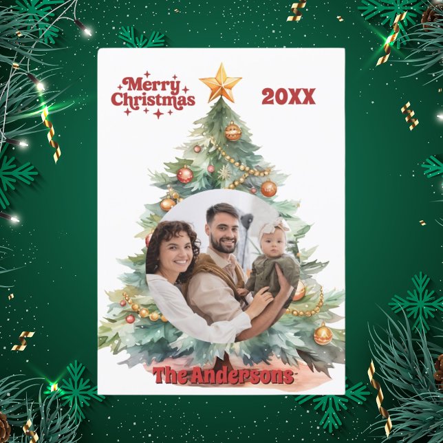 God jul träd-fotokort julkort (Skapare uppladdad)