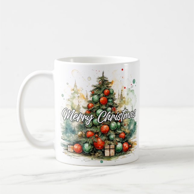 God jul Träd | GLAD HELG Kaffemugg (Vänster)