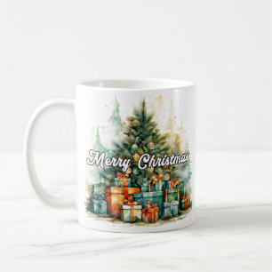 God jul Träd GLAD HELG Kaffemugg