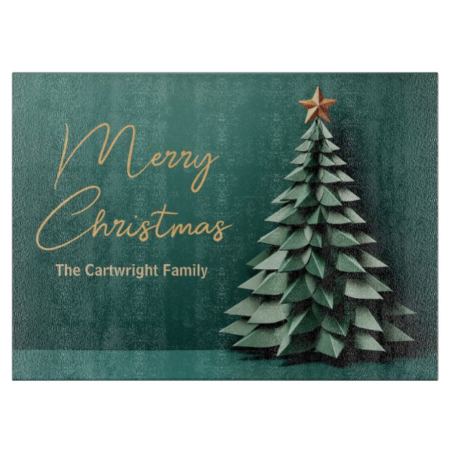 God jul Träd Gorgen Grönt Guld Party (Framsidan)