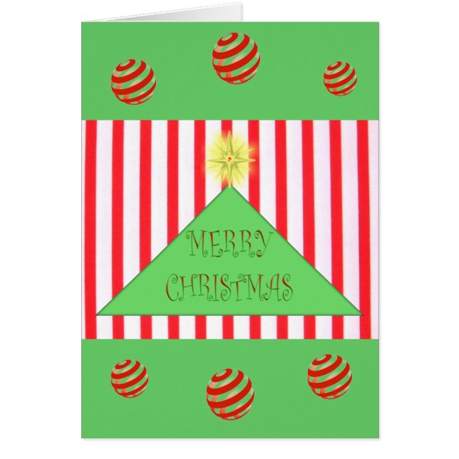 God jul Träd Hälsningskort (Framsidan)