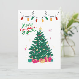 God jul Träd Helgdag Card Julkort