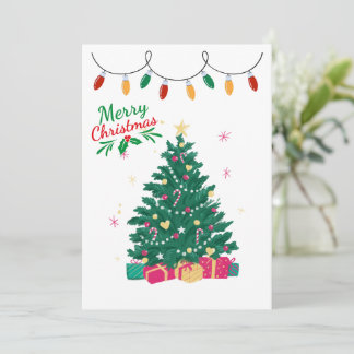 God jul Träd Helgdag Card Julkort