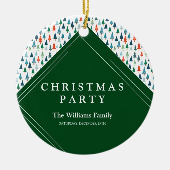 God jul Träd Helgdag Wintery Grönt Party Julgransprydnad Keramik (Framsidan)