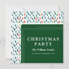 God jul Träd Helgdag Wintery Grönt Party Julkort