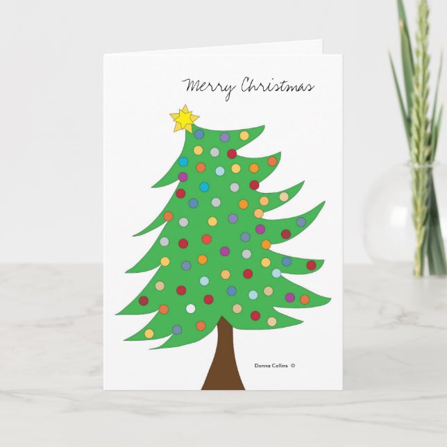 God jul Träd Helgkort (Framsida)