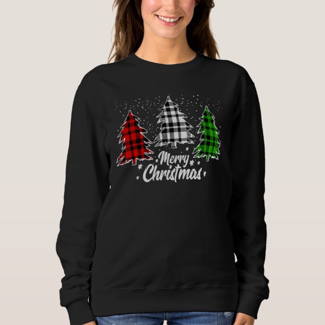 God jul Träd Julafton Buffalo Play Red White T Shirt (Framsida)