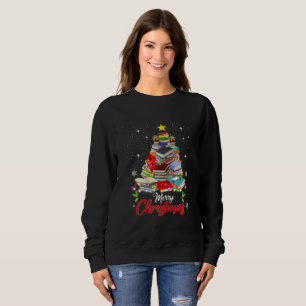 God jul Träd Kärlek-, som läser Bokar Bibliotekari T Shirt