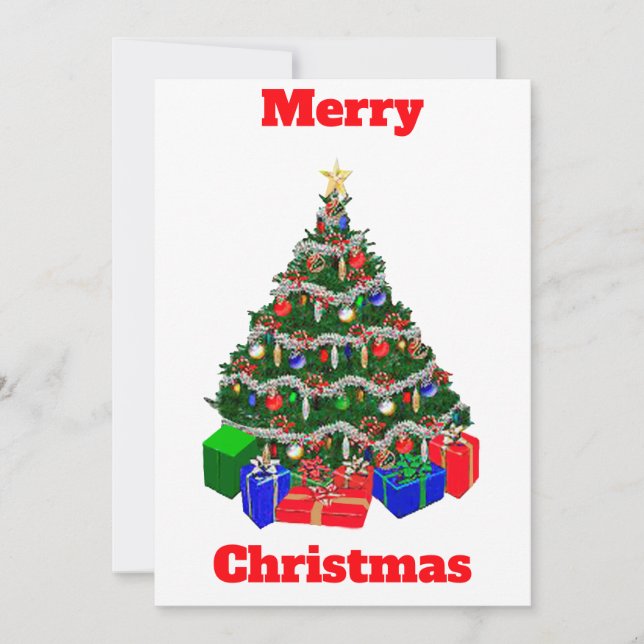 God jul Träd-kort Inbjudningar (Framsida)