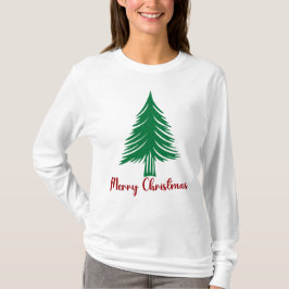 God jul Träd långärmad T Shirt