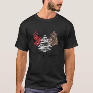 God jul Träd Leopard Buffalo Play for Wo T Shirt