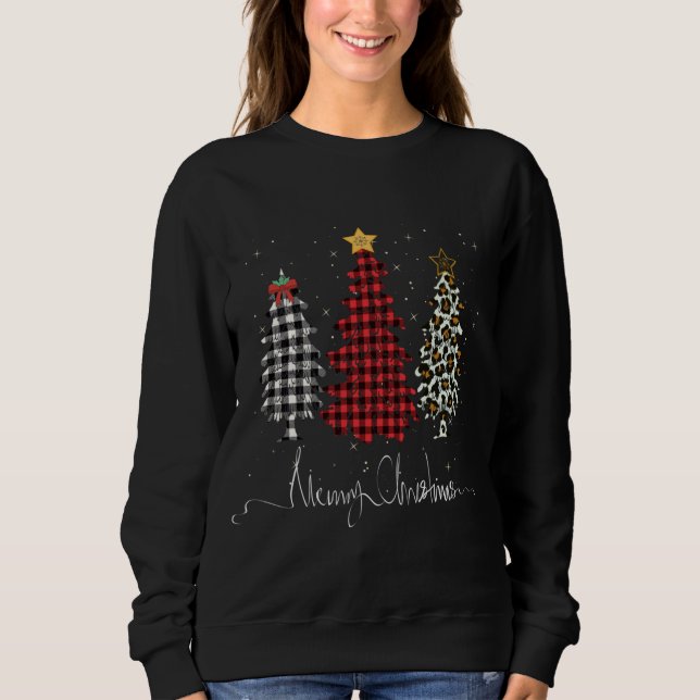 God jul Träd Leopard Play Prated T Shirt (Framsida)