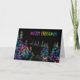 God jul Träd Ljus-kort Helgkort