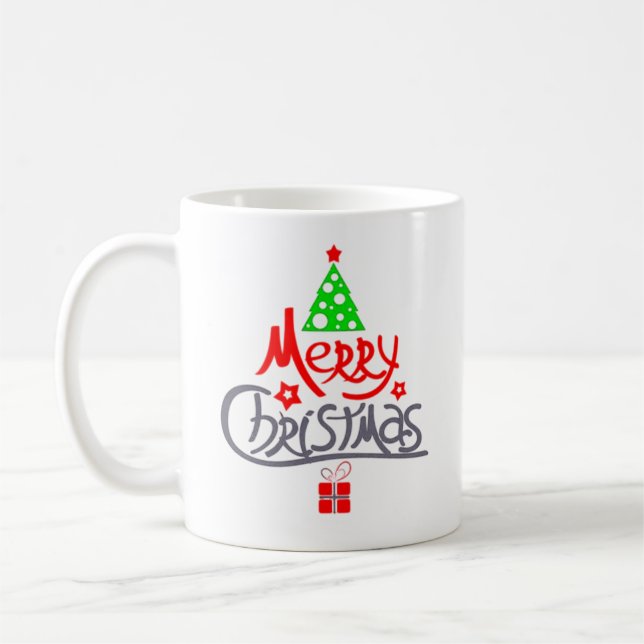 God jul Träd med Gift Kaffemugg (Vänster)