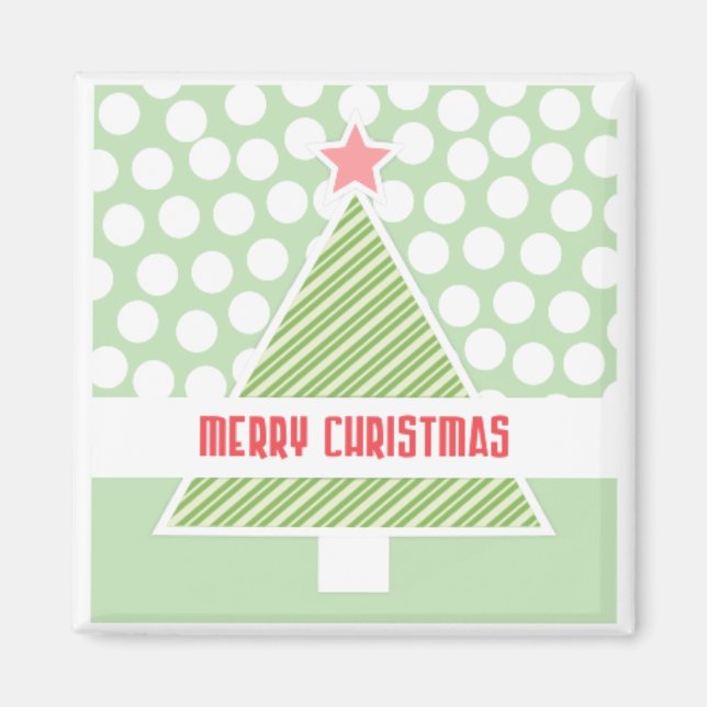 God jul Träd Modern Helgdag Gift Magnet (Framsidan)