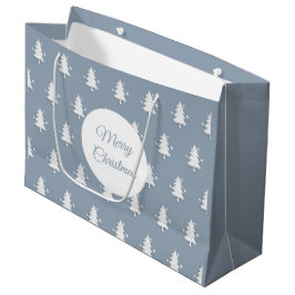 God jul Träd Mönster Grått Gift Bag
