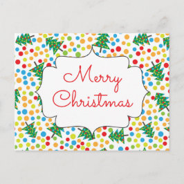 God jul Träd och Ljus Retro Helgdag Vykort