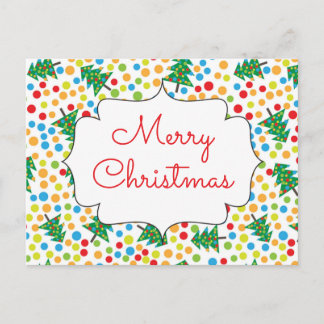 God jul Träd och Ljus Retro Helgdag Vykort