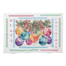 God jul Träd Ornaments Kitchen Towel