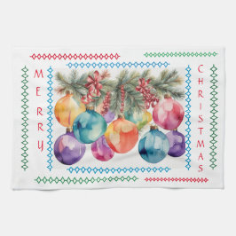 God jul Träd Ornaments Kitchen Towel Kökshandduk