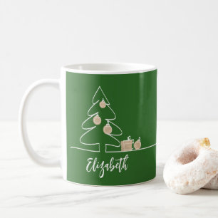 God jul Träd på Grönten Kaffemugg