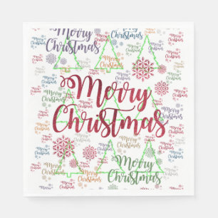 God jul Träd Pappra Napkins Pappersservett