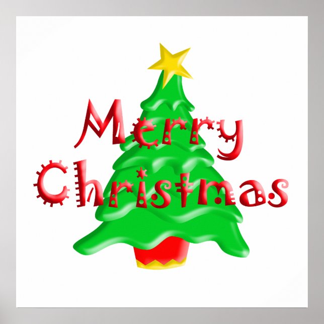 God jul Träd Poster (Framsidan)
