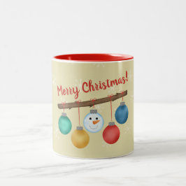 God jul träd prydnadsföremål på anpassningsbarna g Två-Tonad mugg