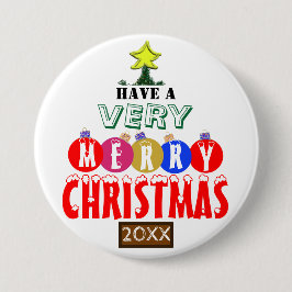 God jul Träd Red Blue Guld Ornaments Knapp